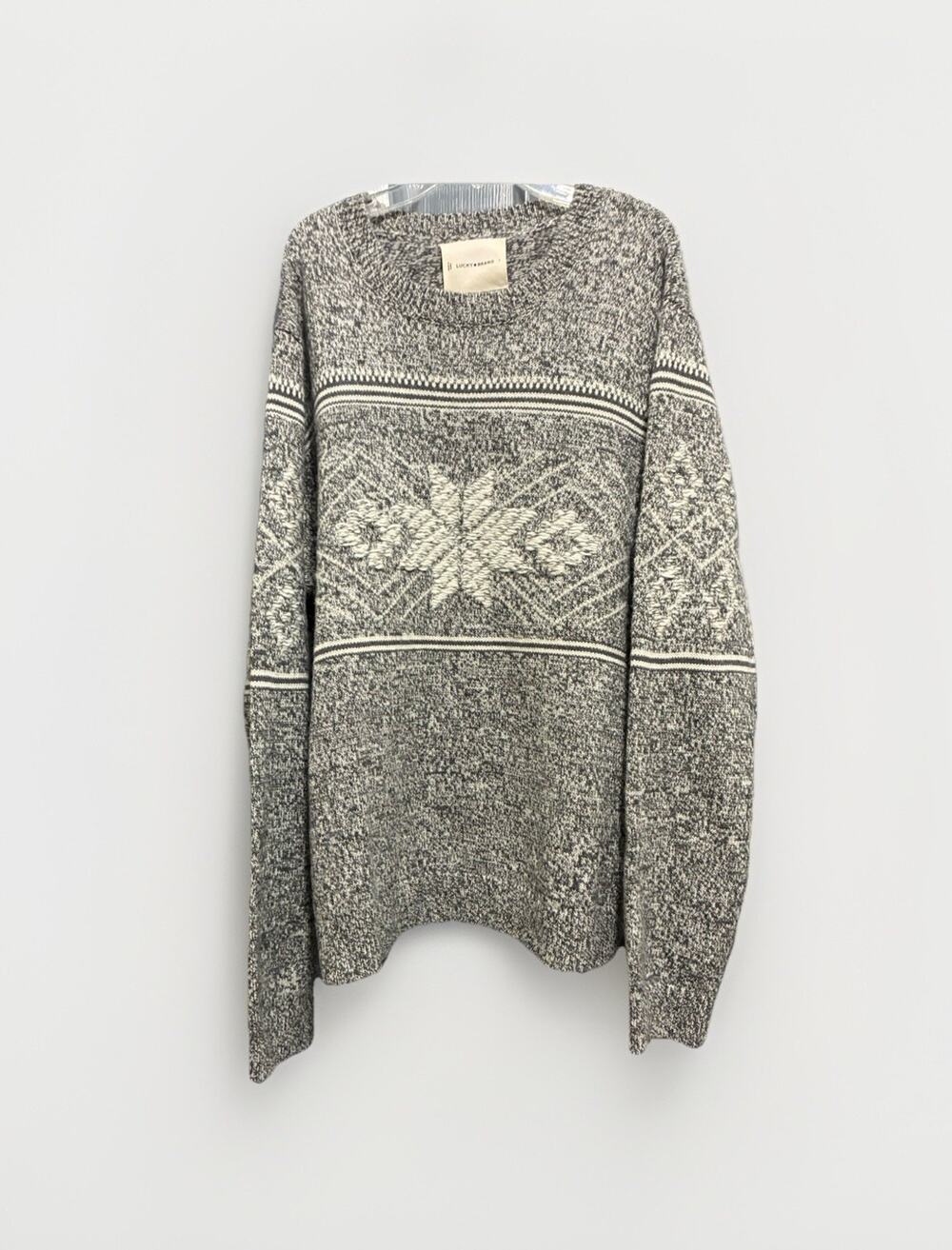 NWT Lucky Brand Nordic Intarsia Knit Sweater Men's XL Wool/Alpaca Blend $129